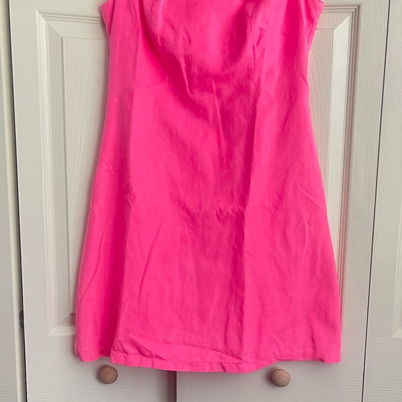 Julie Brown women's pink suede dress size 6 >>#021 - Picture 3 of 10